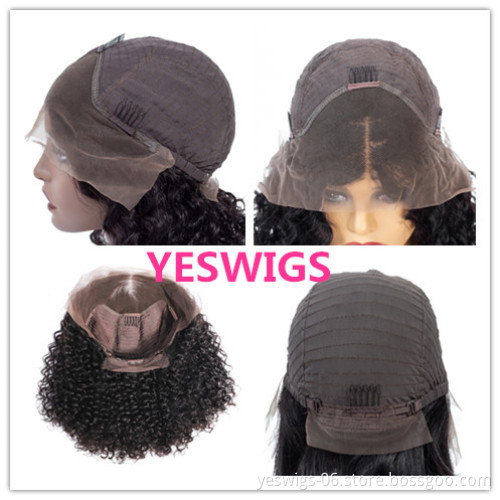 13x4 inch Lace Front Wig Natural color 100% Human Hair Wig in Different Wave Wholesale Factory Price Raw Indian Fair